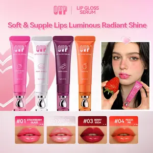 Ovp Lip Serum Strawberry Moisturizing Hydrating Enhances Color Non-Sticky, Lip Care Essential for Soft Smooth Lips, Perfect for Daily Use