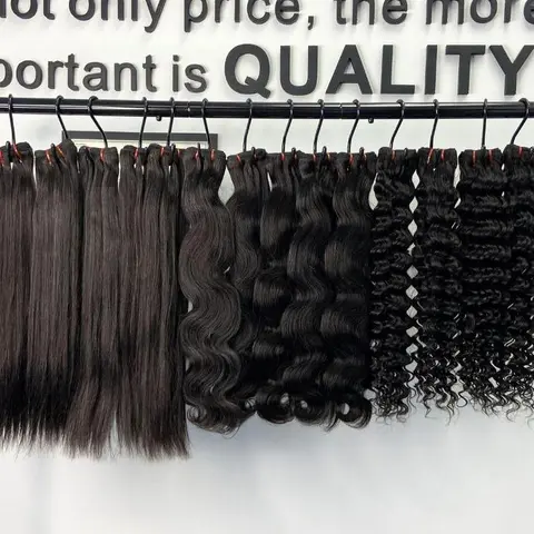 [We Heart Hair]Cambodian 11A Human Hair Bundles Deal Straight Body Wave Deep Wave Black Color High-Quality Virgin Hair Cuticle Aligned Tangle-Free Shed-Free
