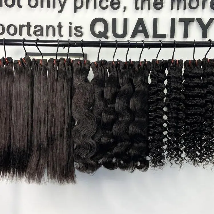 [We Heart Hair]Cambodian 11A Human Hair Bundles Deal Straight Body Wave Deep Wave Black Color High-Quality Virgin Hair Cuticle Aligned Tangle-Free Shed-Free