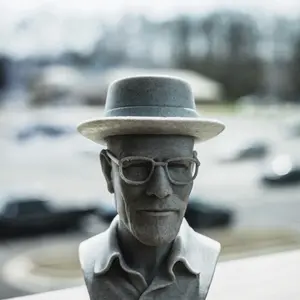 Walter White Bust - Detailed 3D Printed Realistic Design with Hat and Glasses Collectible Figurine