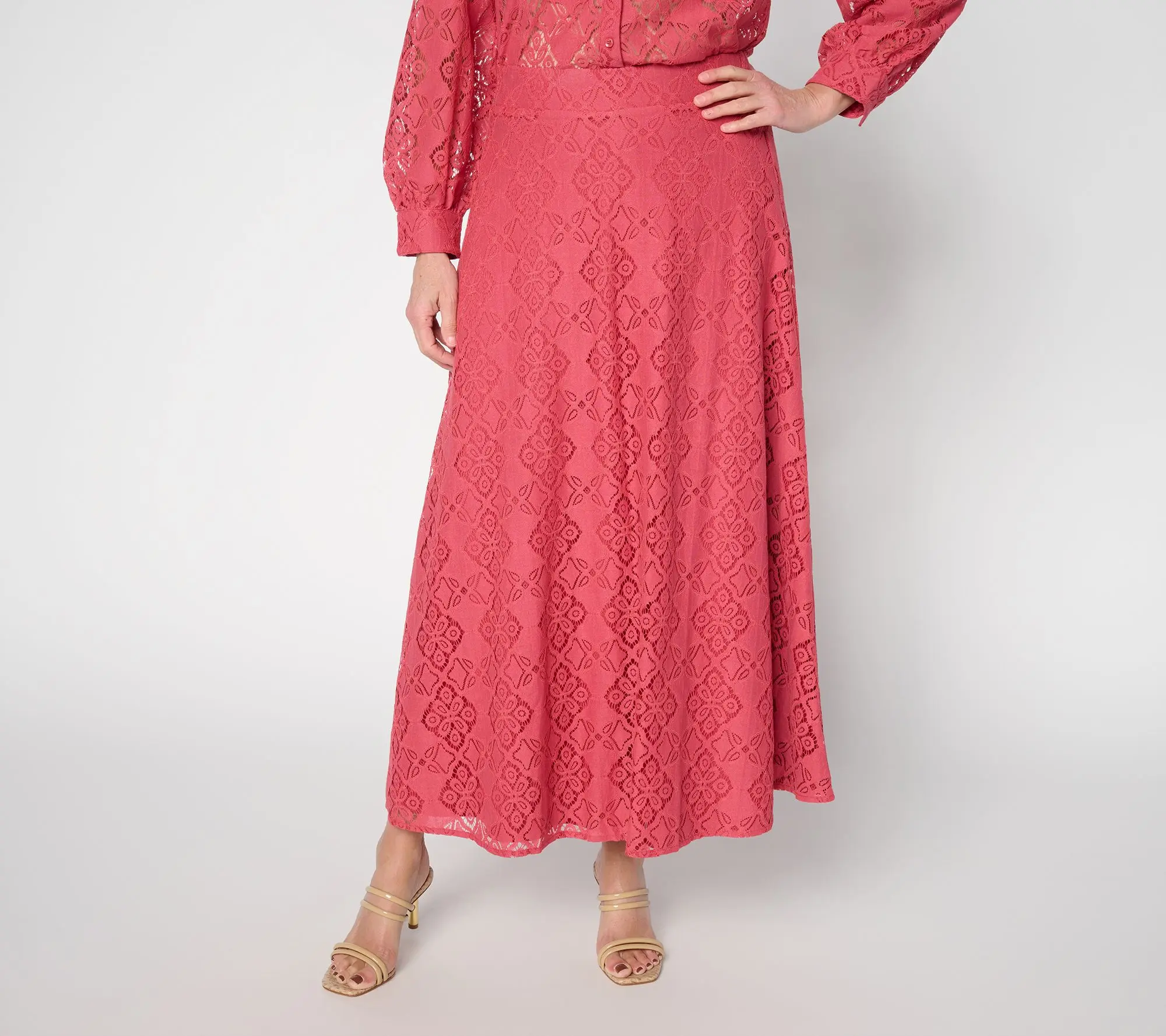 BEAUTIFUL by Lawrence Zarian Regular Lace Pull On Skirt