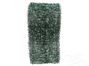 HUNTER GREEN LONG CONFETTI METALLIC WIRED, 4"X10YD