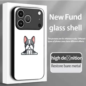 Cute French Bulldog Phone Case for iPhone 17 16 15 14 13 12 11 Plus Pro Max, Creative Fashion Design, Full Coverage Anti-Drop Protection