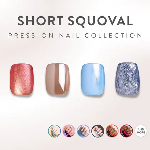 Red Aspen Acrylic Short Squoval Press On Nails for a Salon-Quality Manicure at Home