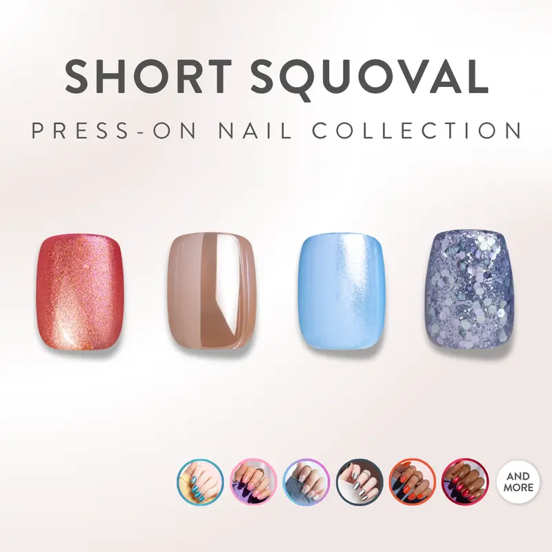 Red Aspen Acrylic Short Squoval Press On Nails for a Salon-Quality Manicure at Home
