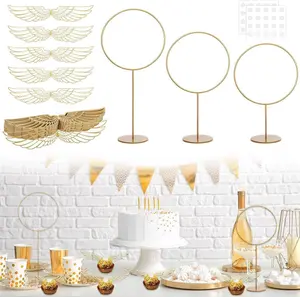Pack of 103 Wizard Party Chocolate Decoration with 3pcs Gold Goal Posts, 50Pcs Golden Wings Chocolate Wafer Cupcake Toppers with 50Pcs Glue Point for Birthday Wizard Theme Party Supplies