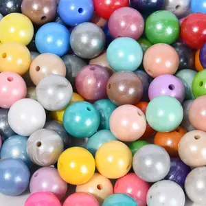 shimmer beads silicone beads