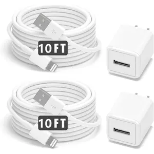 For iPhone Charger,10FT Extra Long Lightning Cable Transfer Travel Adapter Compatible with iPhone SE 8 7 6 Plus 5S Xs X 11 12 13 14 Pro Max