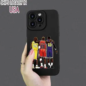 Basketball Player Pattern Phone Case, Decorative Phone Protective Cover, Shockproof Phone Cases Compatible with iPhone 11 12 13 14 15 Pro Max