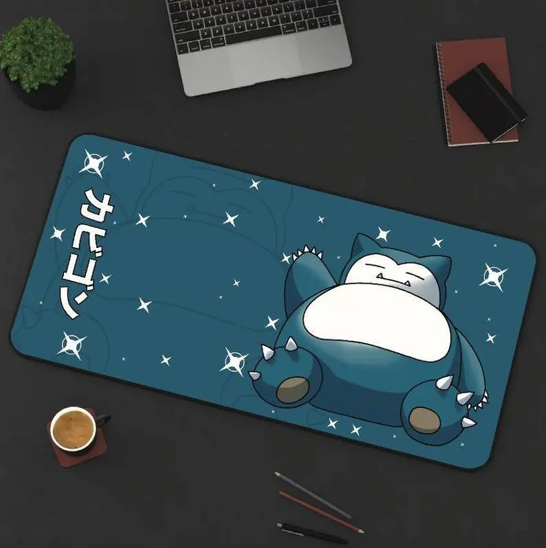 Snorlax Mouse Pad - Cozy Orchard Scene with Snorlax Eating Berries, Pokémon Gaming Desk Mat, Kanto Anime Decor Gift