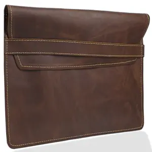 Leather MacBook air 13 inch Sleeve case MacBook Sleeve Water Proof Cover with Made up Original Goat Leather (Brown)