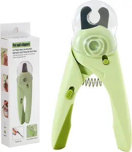 Pet Nail Clipper with Light for Cats & Small Dogs Puppies, Ultra Bright LED to Illuminate Nail Bloodline to Avoid Over Cutting, Extra-Sharp and Durable Cat Claw Trimmer with Nail File (Green)