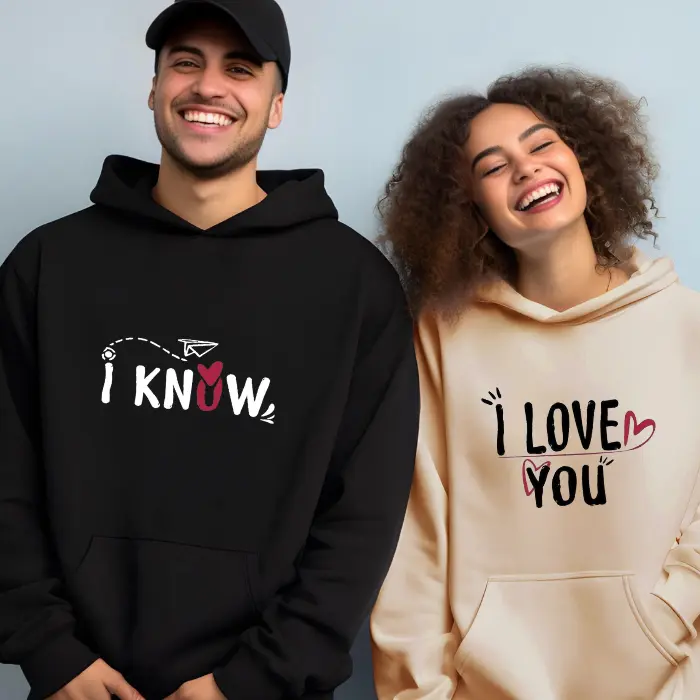 Lovely Matching Outfits for Couples Tshirt I Love You I Know, Couple Sweatshirts, Matching Couple Hoodies, Couple T-shirts Gift