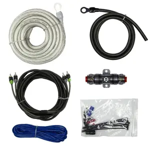 Raptor R5A8 8AWG Complete Ampkit, 17Ft., 3Ft. 8 Awg Ofc Ground Cable