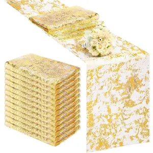 12 count Metallic Glitter Table Runner 84 x 11 Inches  Glitter Mesh Table Runners Sparkle Rectangle Runner Roll Decorations for Wedding  Shower Birthday, DIY  Decor
