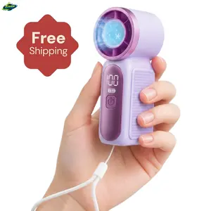 ZORP 2026 Upgraded Handheld Fan | PortableHigh-Speed Charging 1800mAh Mini TurboFan | LED Digital Display I 199-Speed SteplessAdjustment | UnisexLightweight andPortable | Student Desk Mini Fan | Essentialfor Outdoor Travel and Camping