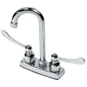 B & K Industries 222-432 2-Handle Bar & Utility Faucet Metal Blade, Chrome