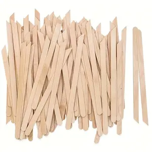 100/200 Wooden Eyebrow Wax Sticks, Mini Ice Cream Shaped Hair Removal Wax, Salon Travel Essential, Perfect for Grooming and Beauty