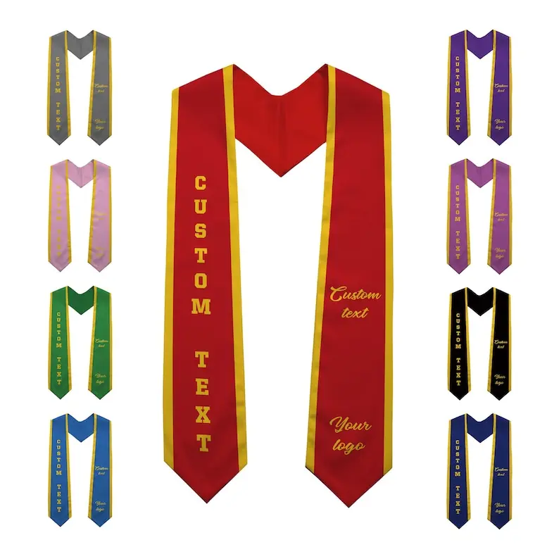 Custom Class of 2026 stoles Graduation, Personalized Logo Text Grad Stole Sash, Customized Gradute Stole with Your Design, Grad Gifts Idea