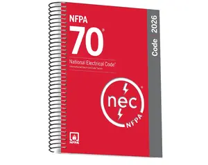 NFPA 70 National Electrical Code (NEC) 2026 Spiralbound Softcover English Book, Authoritative Document with Comprehensive Rules & Easy-of-Use Design for Industrial Technology Applications