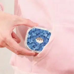 Dark Blue Floral Otter Printed Retainer Box Cartoon Creative Denture Storage Case Household Portable Orthodontic Retainer Box Moisture Proof Mildew Resistant Teeth Corrector Holder