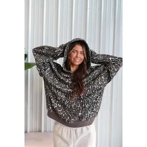 Leopard Fleece Hoodie