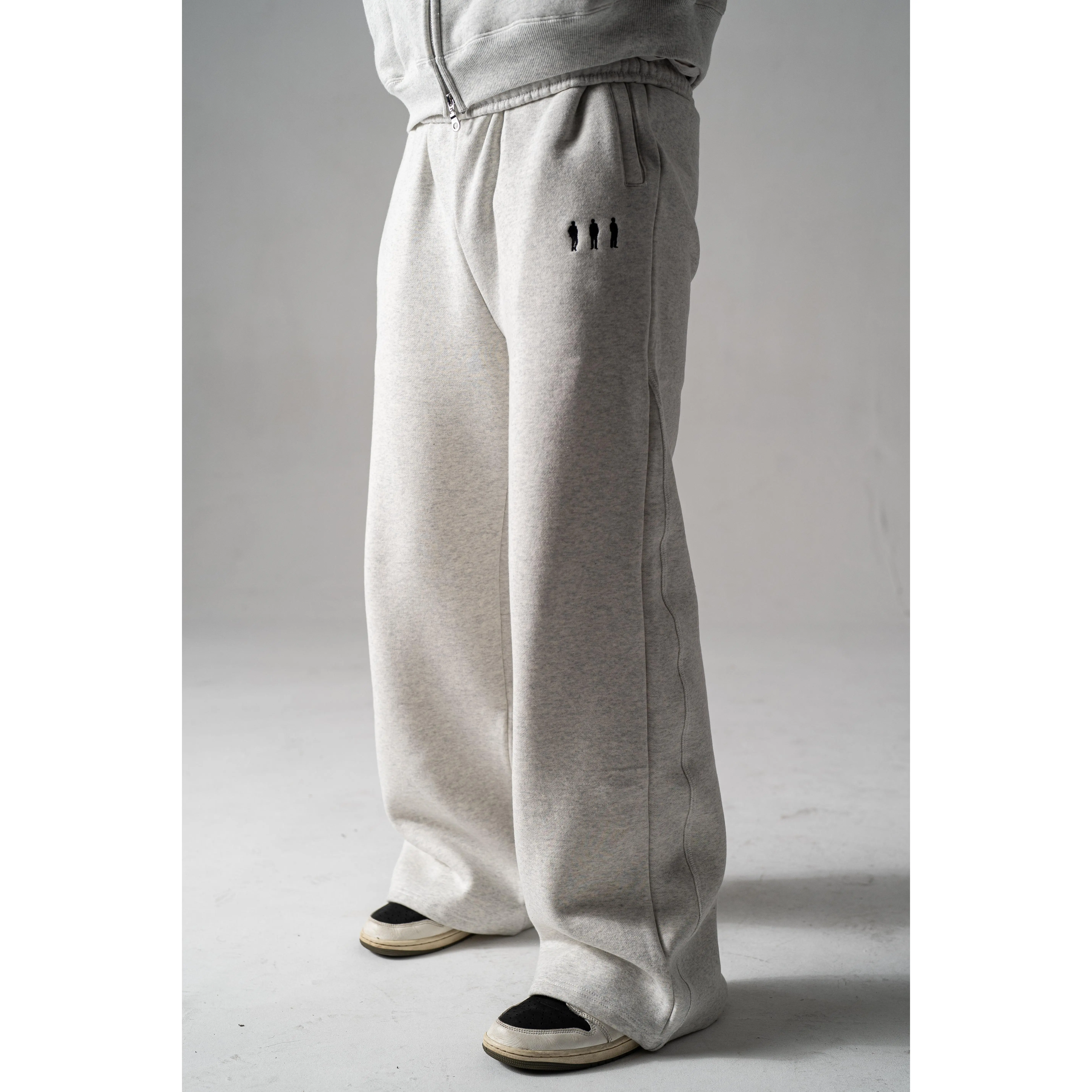White Wide-Leg Sweatpants
