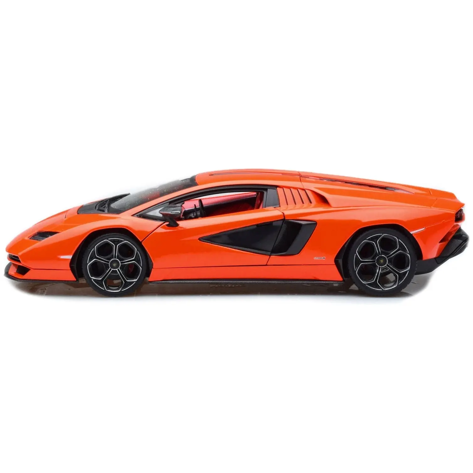 Lamborghini Countach LPI 800-4 Orange with Red Interior "Special Edition" 1/18 Diecast Model Car by Maisto