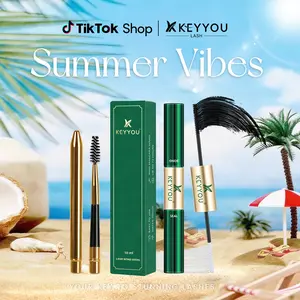 KEYYOU Waterproof Lash Bond & Seal 10ml with Mascara Brush- Eyelash Adhesive for Long-Lasting Makeup - Eyelashes  #Summervibes