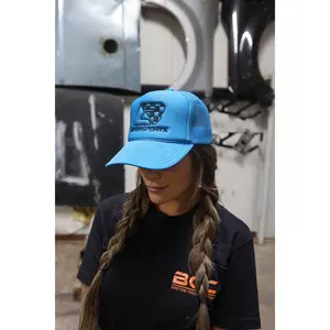 Bright Blue & Black Foam Trucker Hat