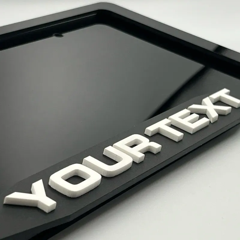 100% Eye-catching Custom 3D License Plate Frame - Any Text Color Language Personalized Text Displayed Clearly
