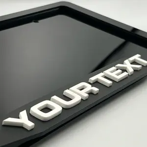 100% Eye-catching Custom 3D License Plate Frame - Any Text Color Language Personalized Text Displayed Clearly
