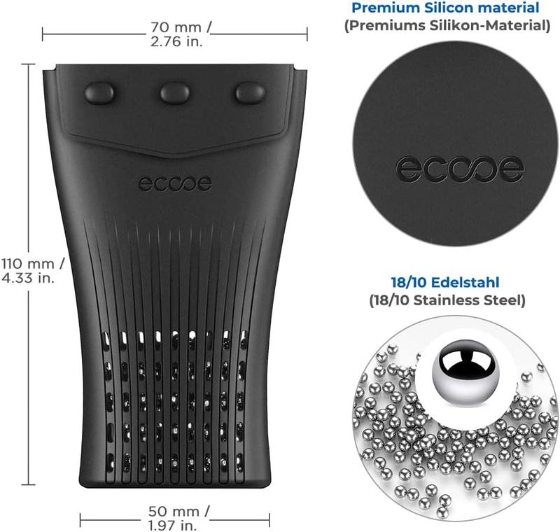 1200 PCS Decanter Cleaning Beads with Black Silicone Bag Reusable Stainless Steel