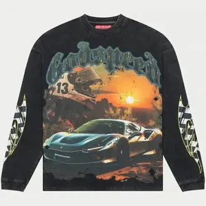 Godspeed Sunset Drift LS T-Shirt (Black Wash)