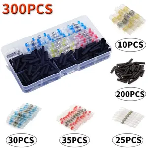 【FathersDayGift】300PCS Solder Seal Wire Connectors - Waterproof Heat Shrink Butt Connectors with Self-Solder Function for Marine, Automotive, Stereo Applications-MM1