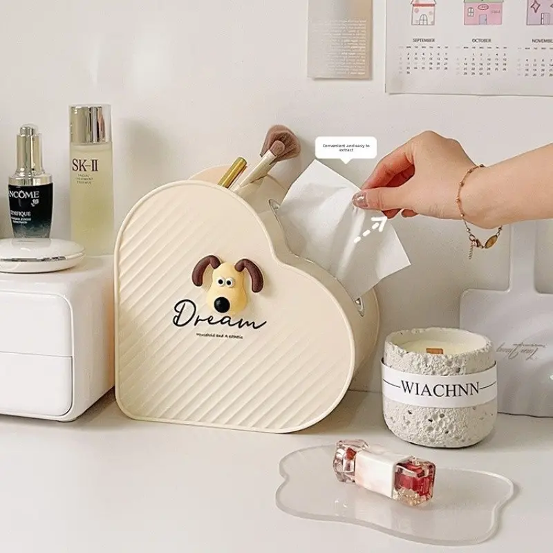 ABS Plastic Rectangular Table Mount Tissue Box - 21x12.5cm Modern High-End Organizer, 10 Pieces Wholesale Desktop Storage for Living Room, Bathroom Home Supplies