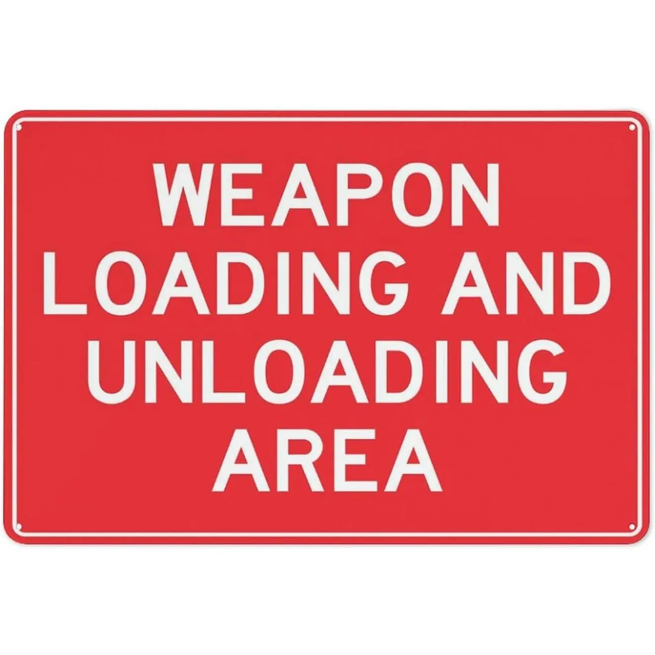 Weapon Loading And Unloading Area Sign Safe Sign, Signs Outdoor, 12 X 8 In, Sign For Home, Business, Driveway Alert
