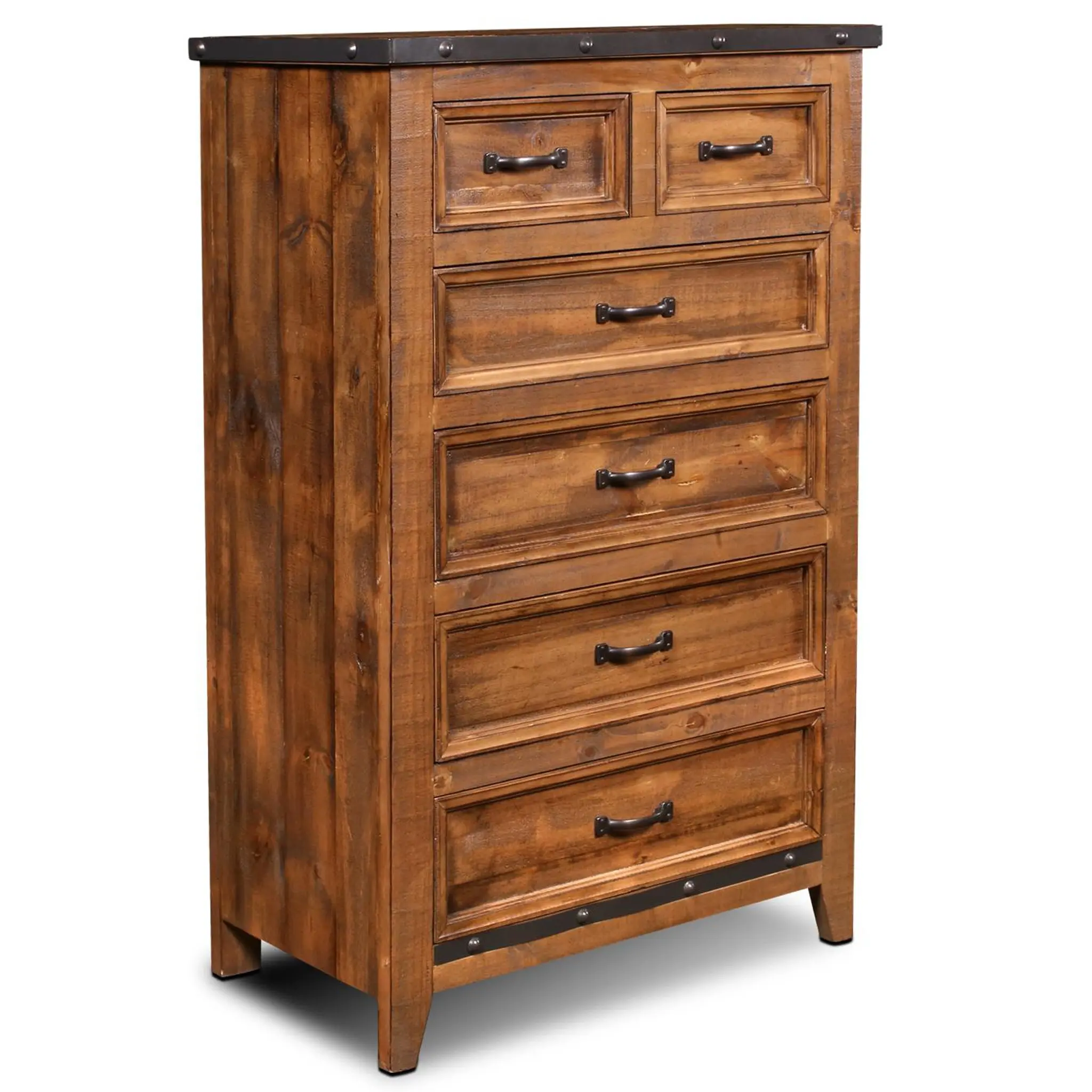 Larson 6-Drawer Highboy Modern Dresser, Wooden-Drawer Storage Cabinet for Bedroom Organization, Drawer Dresser Cabinet