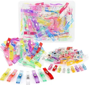 200 count Sewing Clips Fabric Clips Sewing Notions for Sewing Quilting Supplies Crafting Tools  Quilt Clips Plastic Clips Craft Clips(100 Large Sewing Clips+100 Small Sewing Clips)