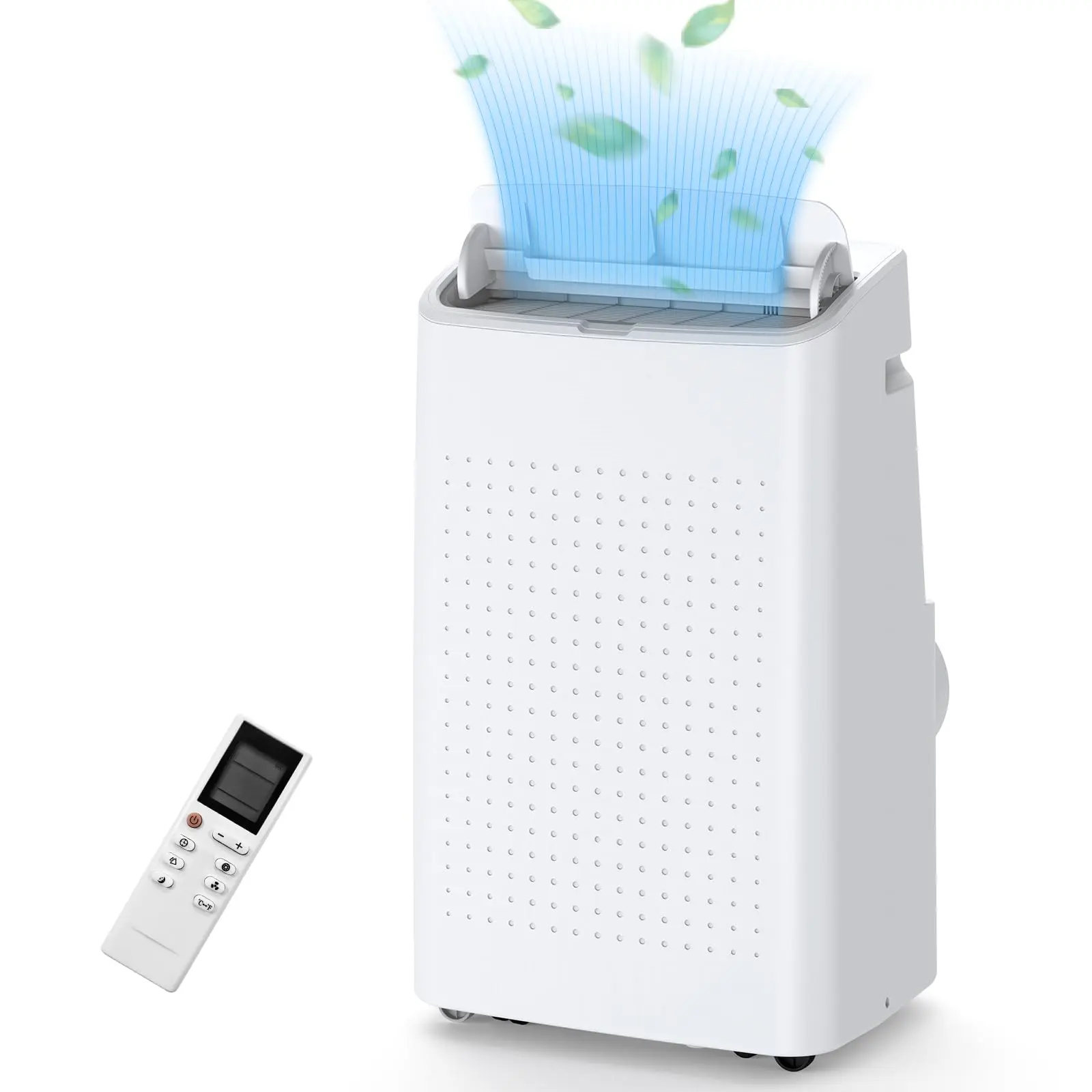 15000 BTU Portable Air Conditioner for Large Room (Cools 850 Sq ft), 3-in-1 AC Unit with Dehumidifier, Secure Hose & No-Drill Window Kit Included, Self-Evaporating, Quiet 53dB Sleep Mode
