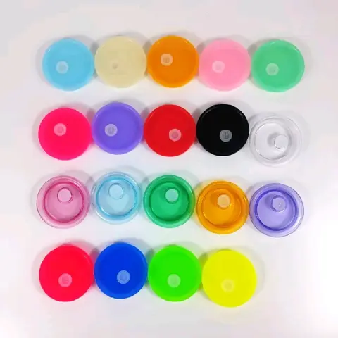 Acrylic Can Cup Replacement Lid  Acrylic replacement Lid for 16oz/20oz Universal Can Drinkware Glass or Plastic Tumblers Mug Lid Drinking Gadgets Bottles