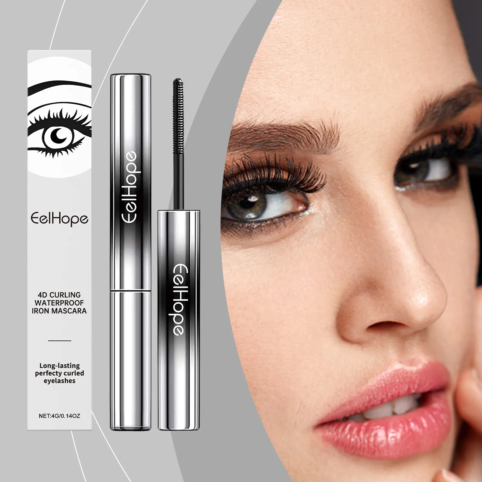 Ultimate Waterproof Mascara – 4D Volume & Micro-Thin Lash Separation – 24H Long-Lasting, Smudge-Proof & Clump-Free Formula – Natural Curl, Thickening & Lengthening Black Mascara for Women’s Eye Makeup Daily Flawless Lightweight Cosmetic