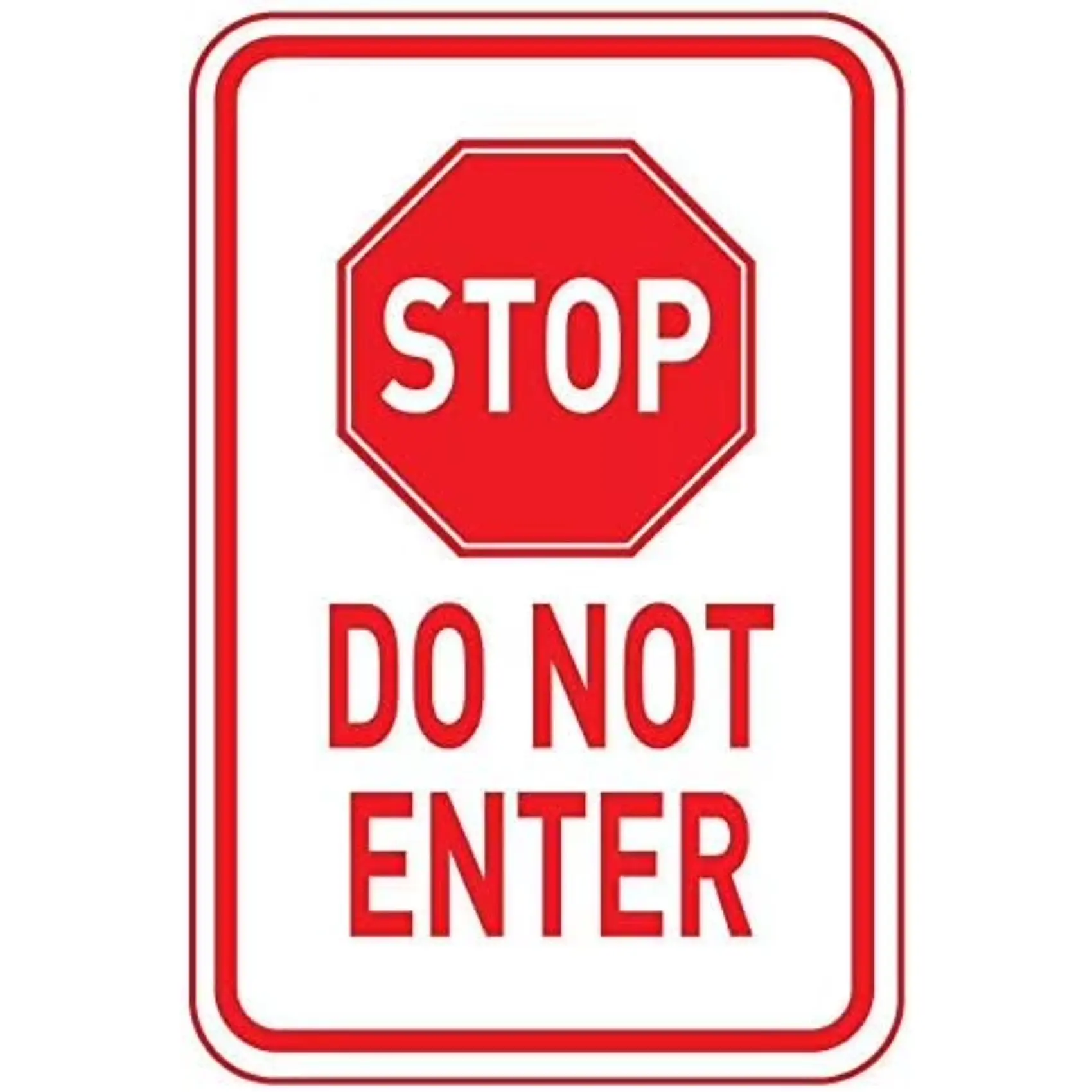 Warning Sign Stop Do Not Enter Sign Business Sign 12X8 Inches Aluminum Metal Tin Sign