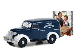 1939 Chevrolet Panel Truck - Grocery & Market Delivery (Norman Rockwell Series 5) Diecast 1:64 Scale Model - Greenlight 54080A