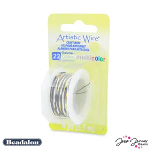 Beadalon Multicolor Wire in Silver Gold & Black 22 gauge