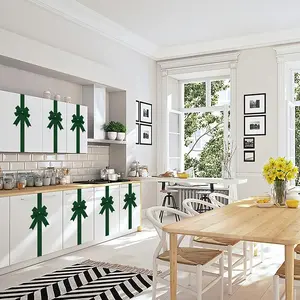 SUNDAY MIRTH 6 Pieces Christmas Cabinet Bows Adjustable Straps Large Burgundy Velvet Cabinet Door Bows for Xmas Kitchen/Garage/Farmhouse Decor.It will have a better effect after being ironed.Chair Gift