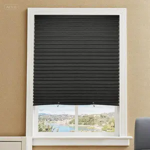 36" x 72" Blackout Pleated Window Shades - Light Filtering Darkening Paper Blinds - 6 Pack Cordless Temporary Shades - Easy Install No Tools Needed - Reusable Removable Window Coverings