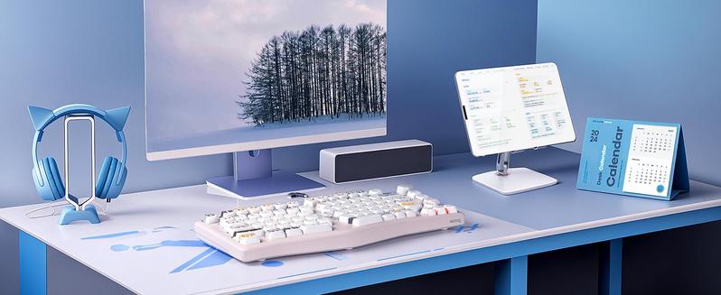 【NEW】LEOBOG*AULA Alice Keyboard, Bluetooth/2.4G Wireless/Type-C Ergonomic Pink Creamy Keyboard with RGB Functional Knob Joystick, 75% Layout Hot-Swappable Custom Keyboards for Win Mac Xbox PC Gamer