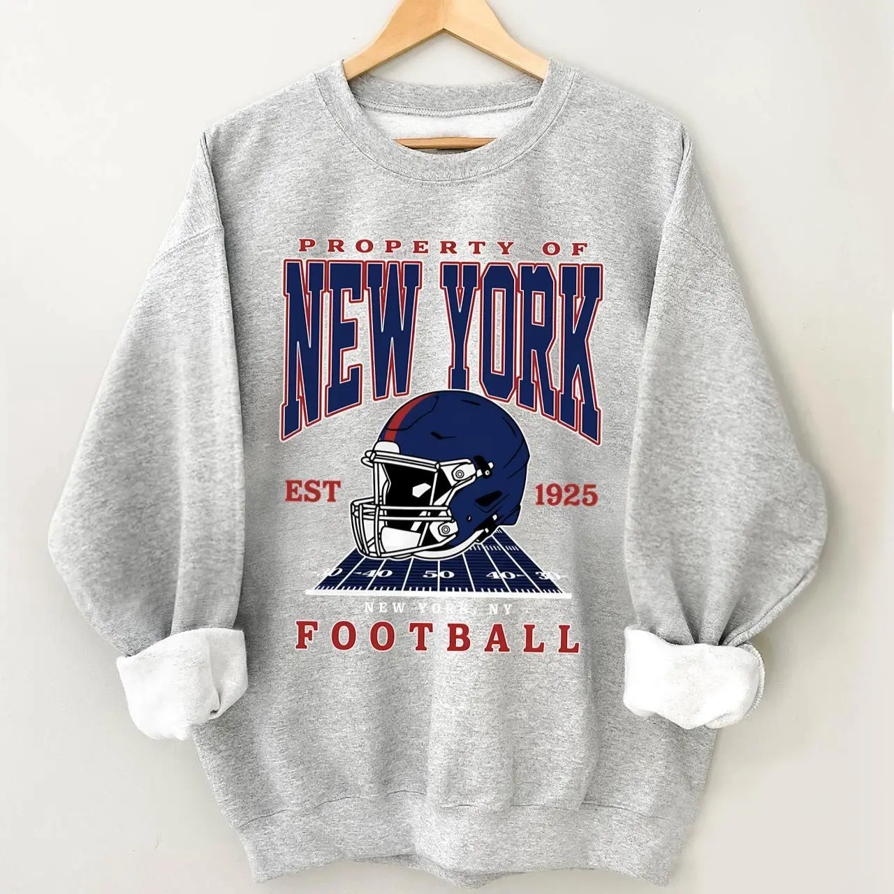 Vintage Giant Retro Football Sweatshirt, Giant Football Y2k Fan Gifts Crewneck Sweatshirt, Unisex Gifts For Football Fan