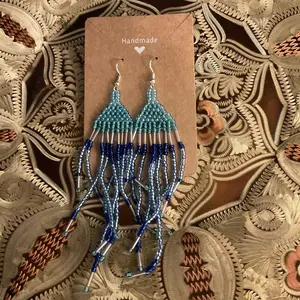 Choctaw native handmade seed bead earrings